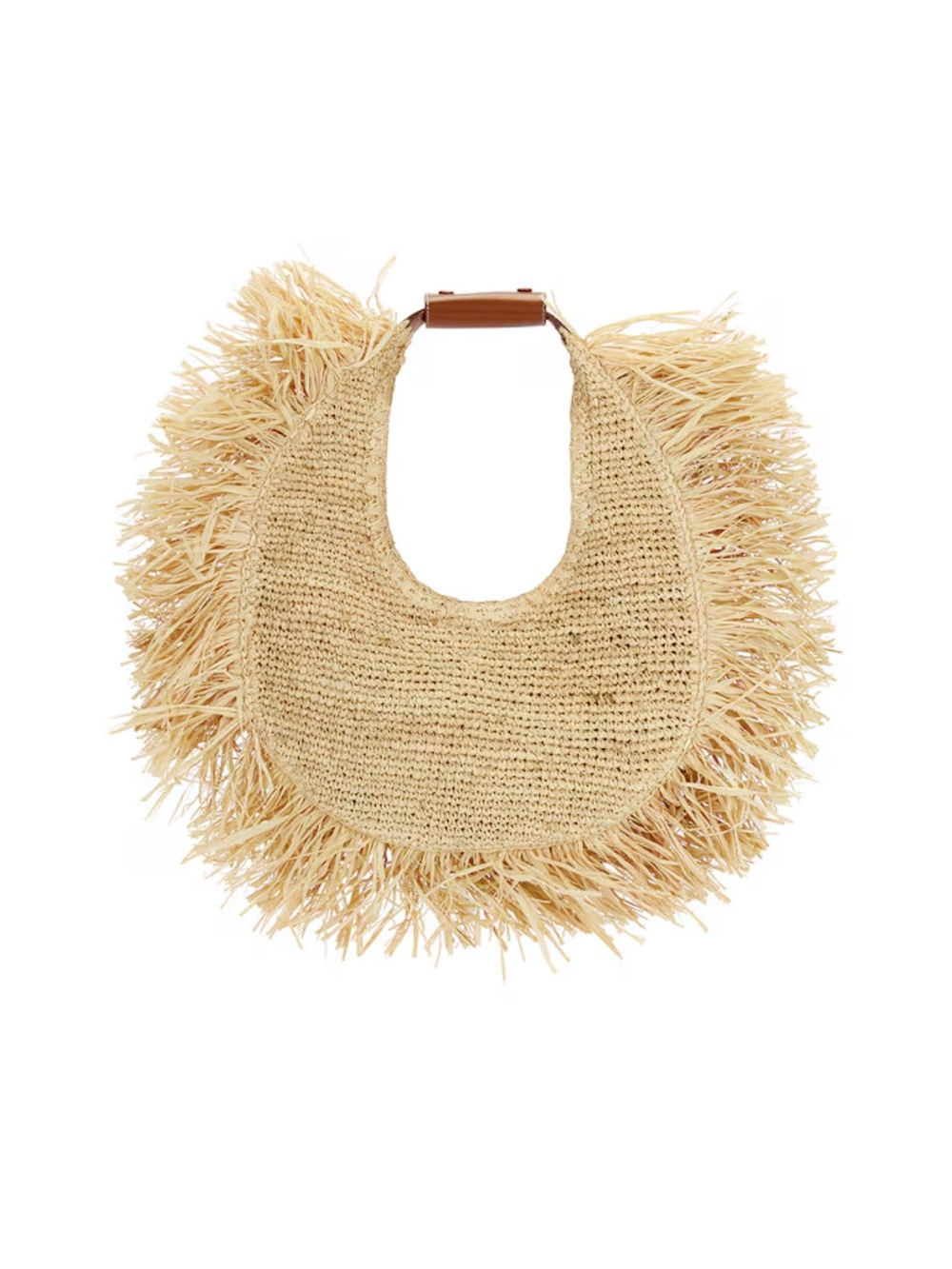 STAUD Natural Raffia Fringe Hobo Bag - Picture 2 of 7